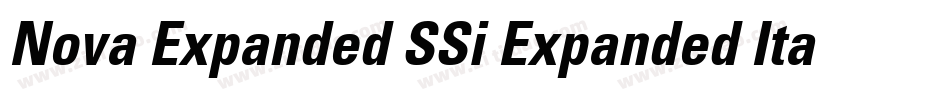 Nova Expanded SSi Expanded Italic字体转换